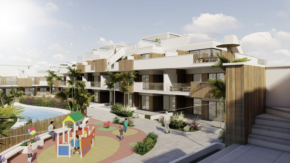Апартаменты 82м2 с садом в новом жилом комплексе в Пилар-де-ла-Орадада